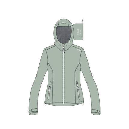 CMP Mädchen Regenjacke Fix Hood 39X7985