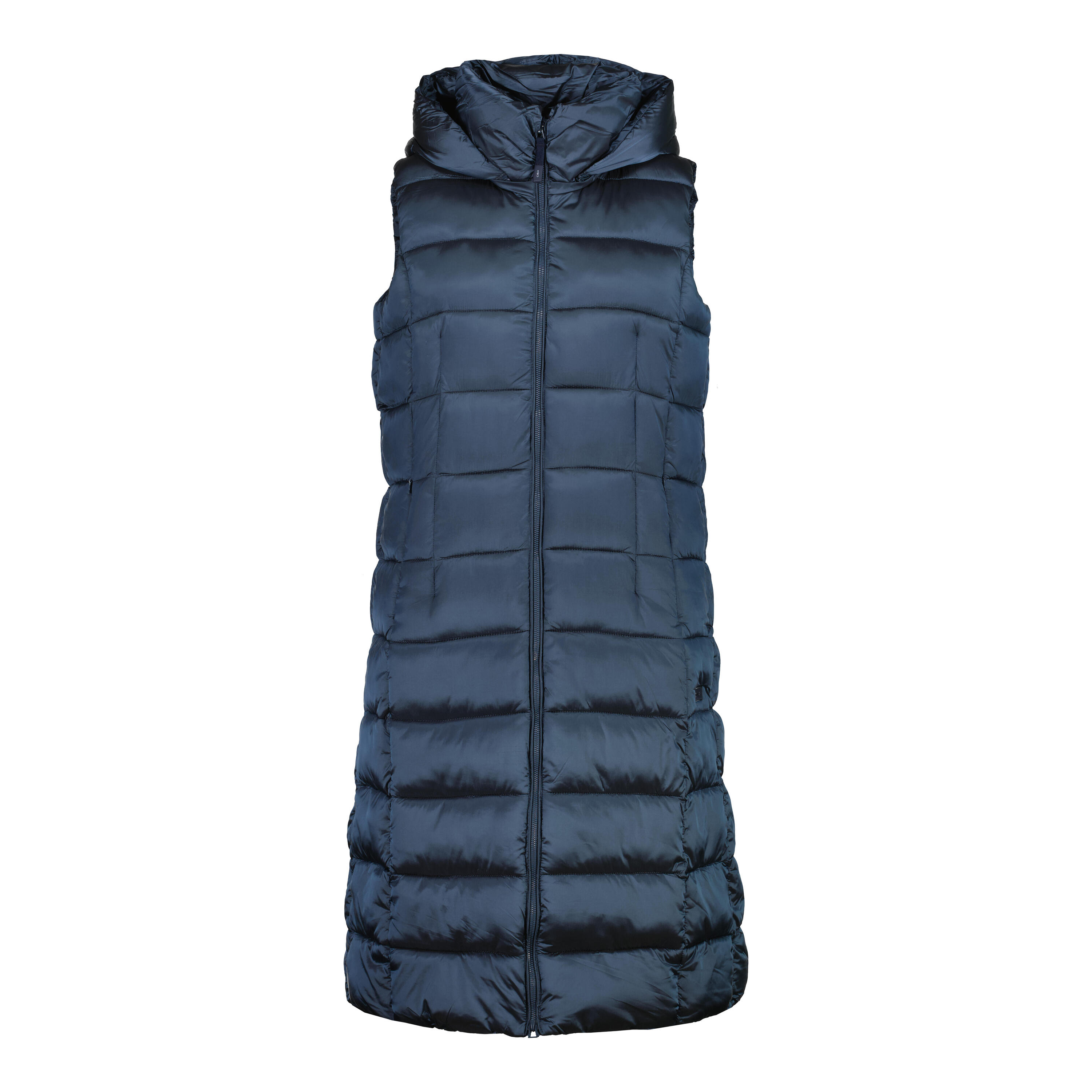 CMP Long hooded sleeveless puffer jacket for women CMP
