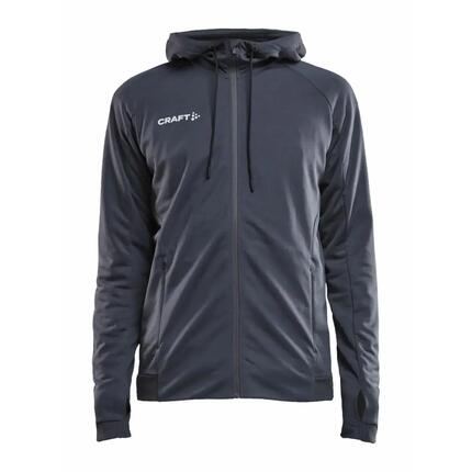 Veste capuche - hommes - zip, recyclée - evolve - asphalte