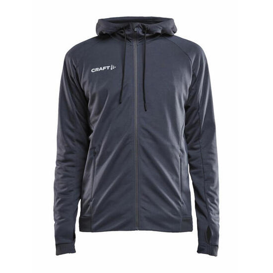 Veste capuche - hommes - zip, recyclée - evolve - asphalte