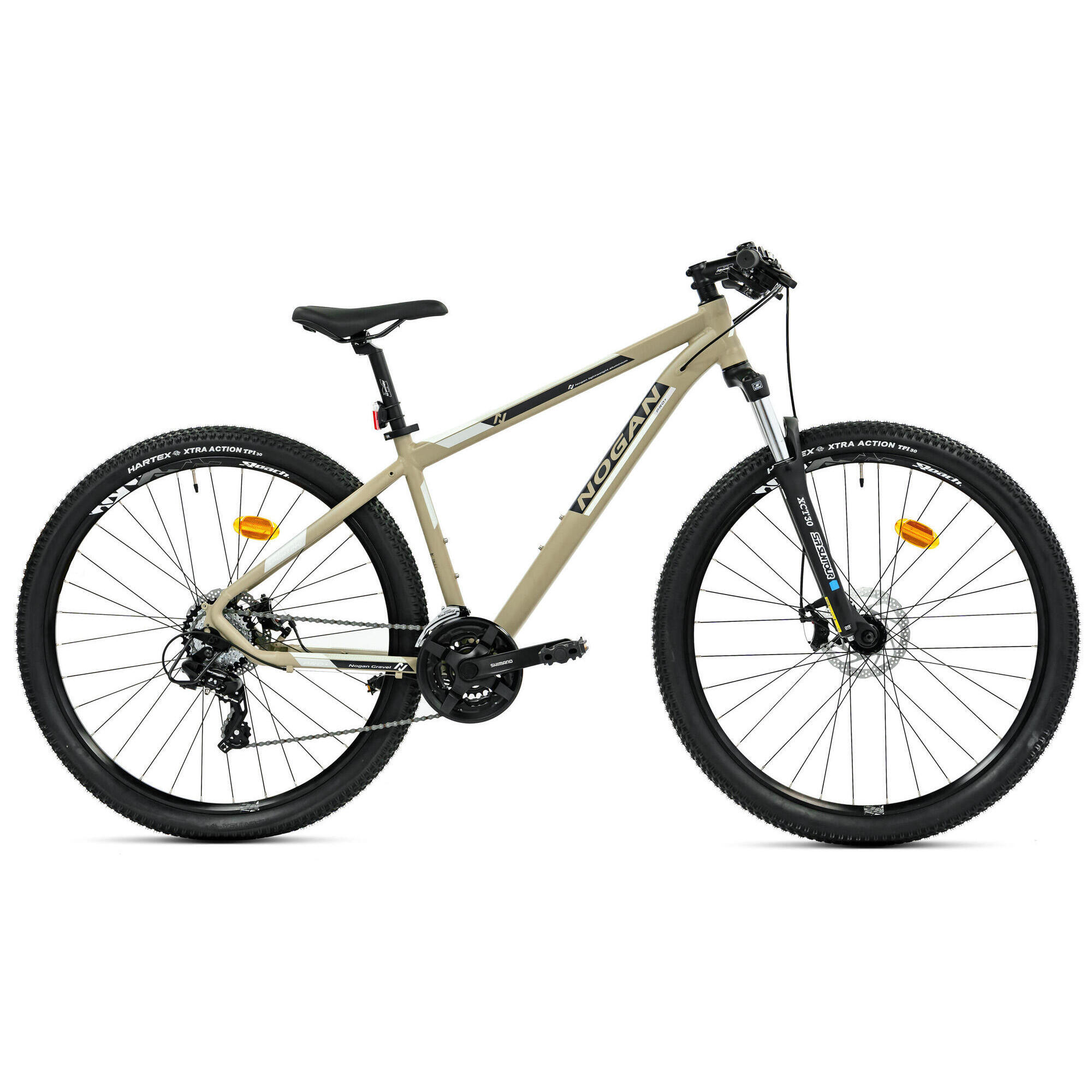 Nogan - Vélo Vtt Nogan Gravel Pro+ - 27.5 Pouces - Medium - Desert Sand - Vélo Tout Terrain - Beige - 40 M - Decathlon