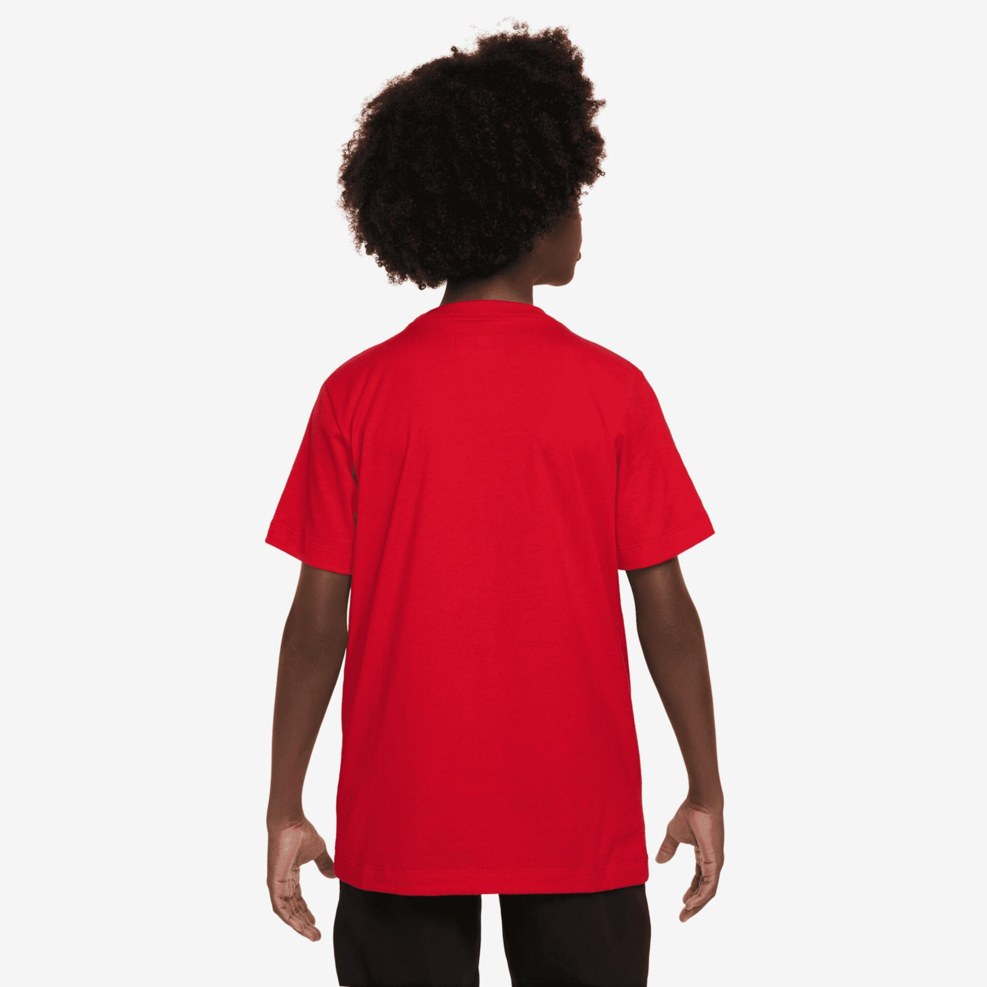 T-Shirt Criança Nike Sportswear Futura Vermelho 2/5