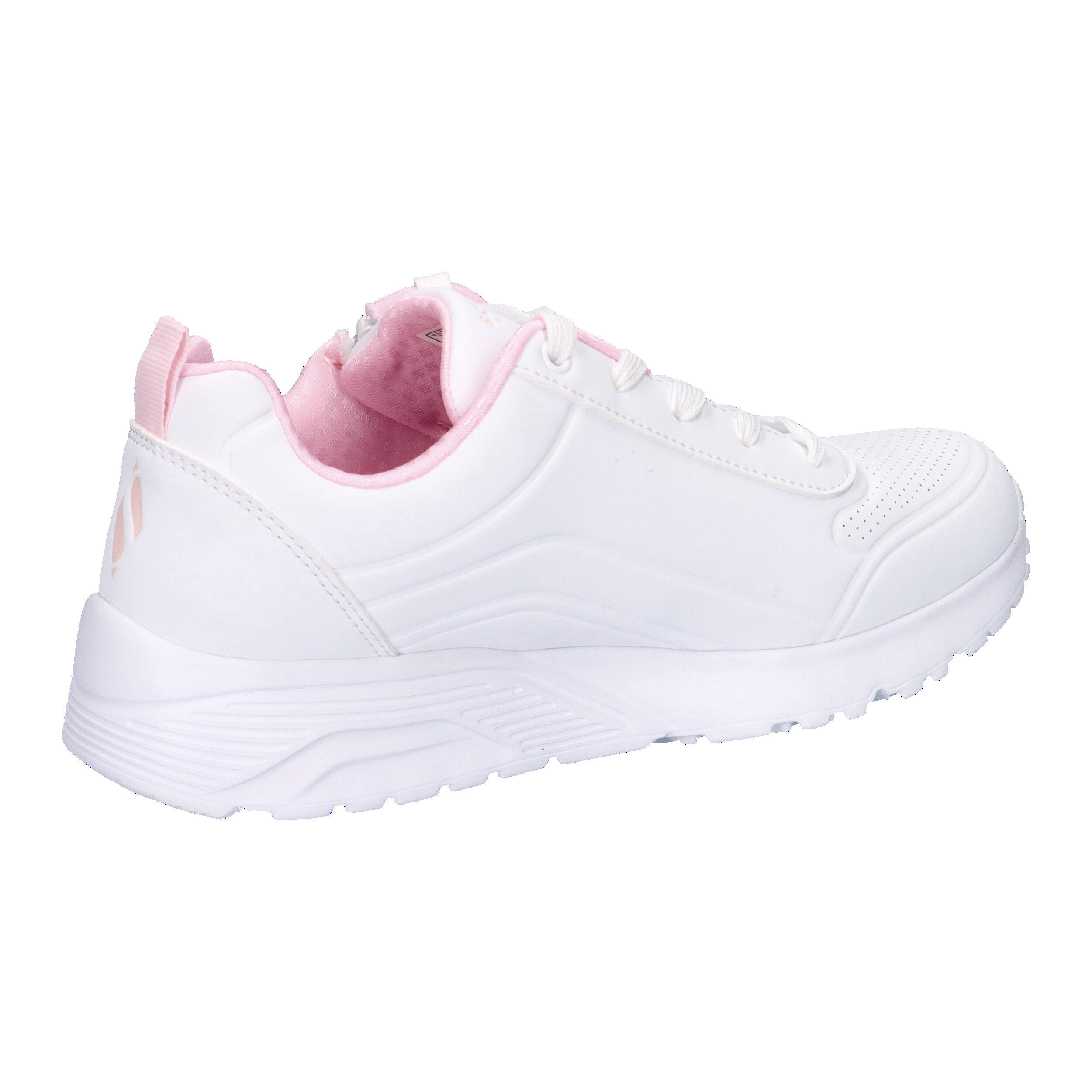 SKECHERS Enfants UNO LITE EASY ZIP Sneakers Rose Blanc 7/7