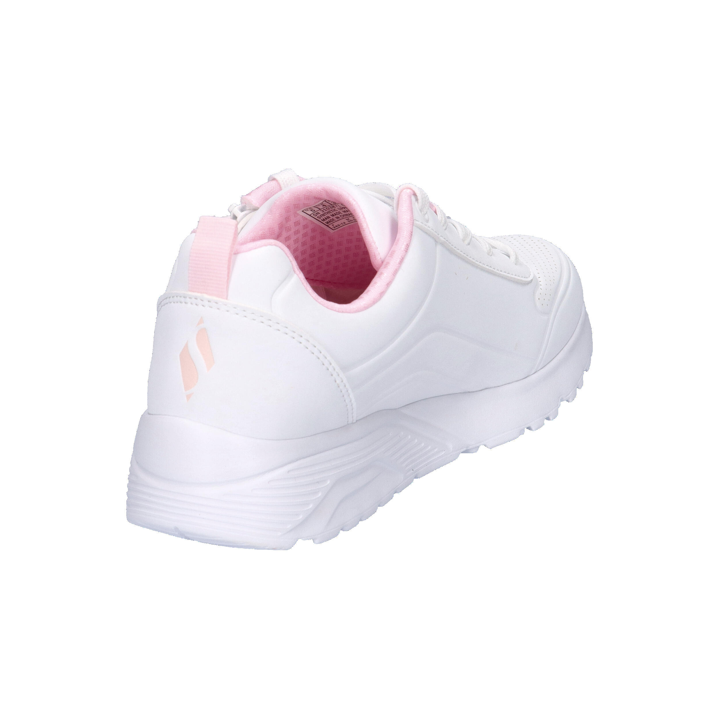 SKECHERS Enfants UNO LITE EASY ZIP Sneakers Rose Blanc 6/7