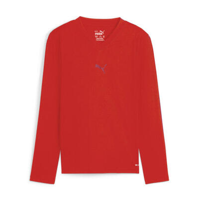 Kinder-t-shirt met lange mouwen puma teamgoal baselayer