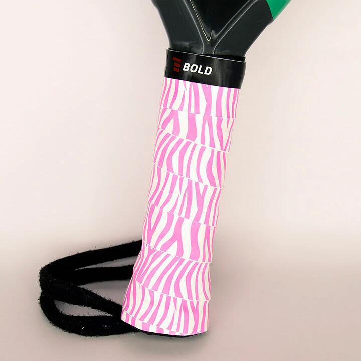 BOLD Zebra Rosa – 3x Overgrips de Padel Premium – Bold Padel