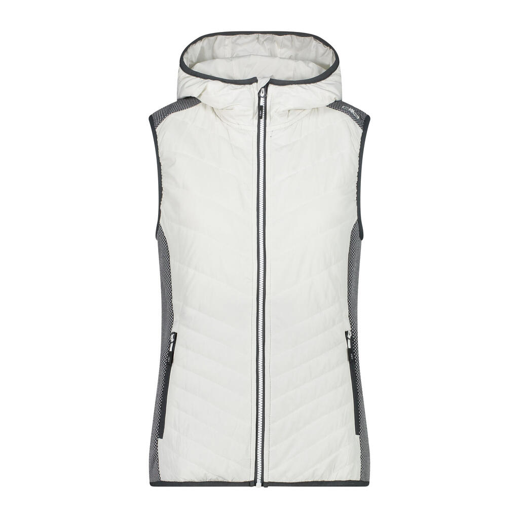Women's hybrid sleeveless hooded jacket CMP