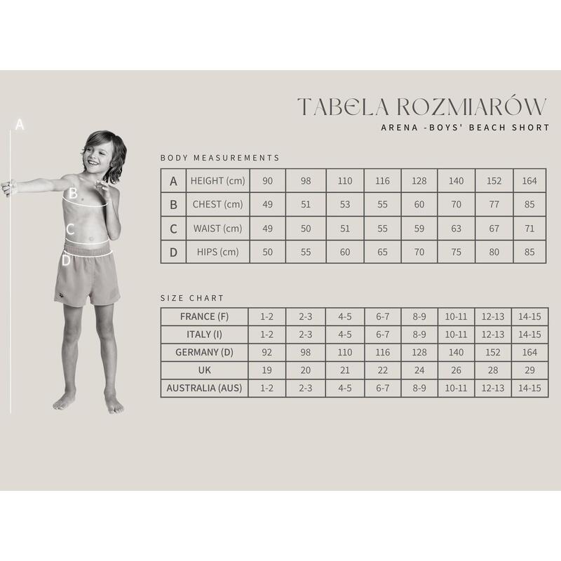 Pantaloni scurți de plajă Arena Beach Boxer Solid R junior