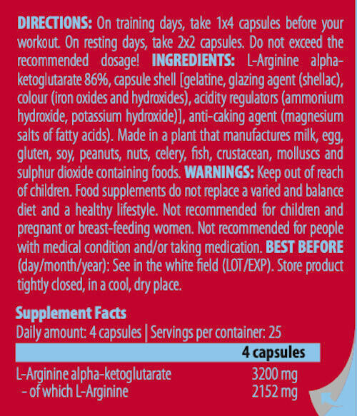 AAKG - 100 Cápsulas Scitec Nutrition 3/5