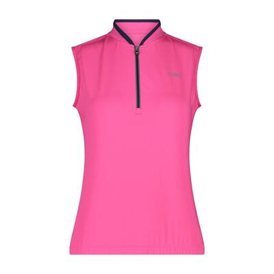 Maglia donna senza maniche con mezza zip CMP