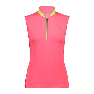 Maglia donna senza maniche con mezza zip CMP