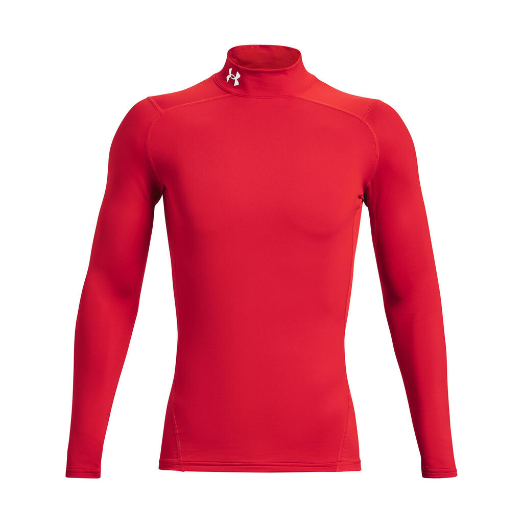 Men's Under Armour Compression Mock Neck T-Shirt - Red