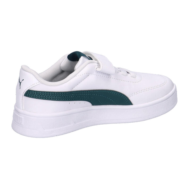 Încălțăminte copii talpă cauciuc, Court Classic Clean, alb PUMA