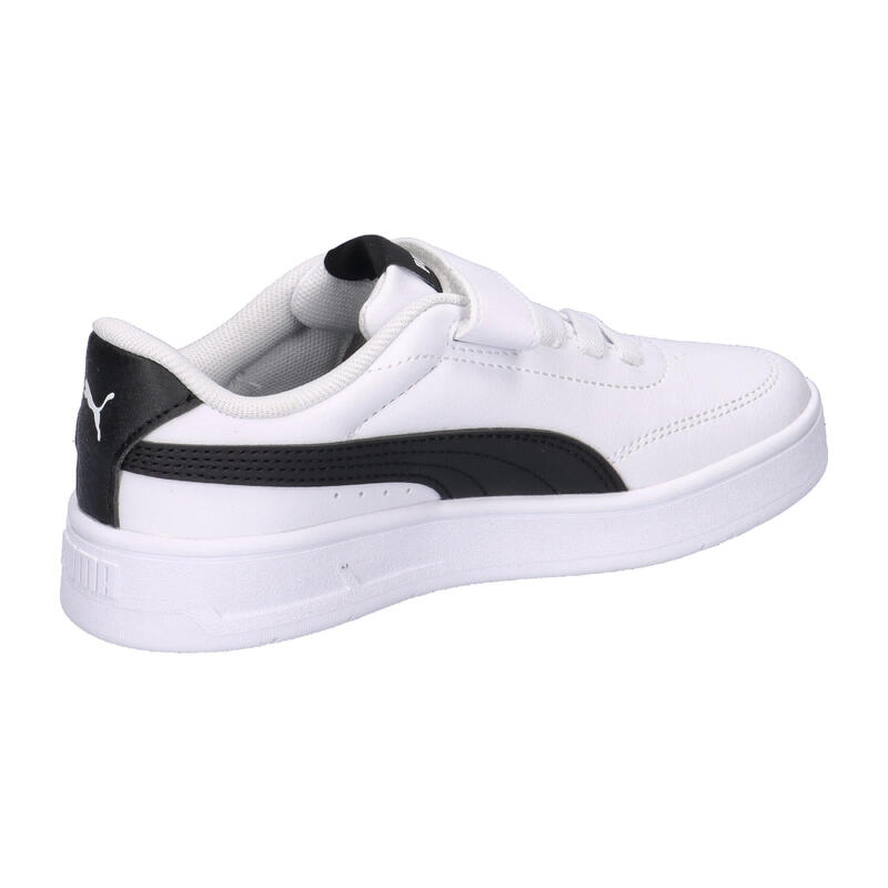 Încălțăminte copii talpă cauciuc, Court Classic Clean, alb PUMA