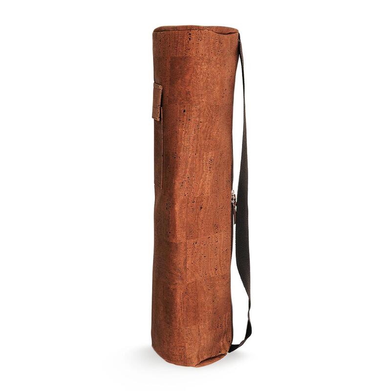 BOLSA DE YOGA EN CUERO DE CORCHO MARRÓN