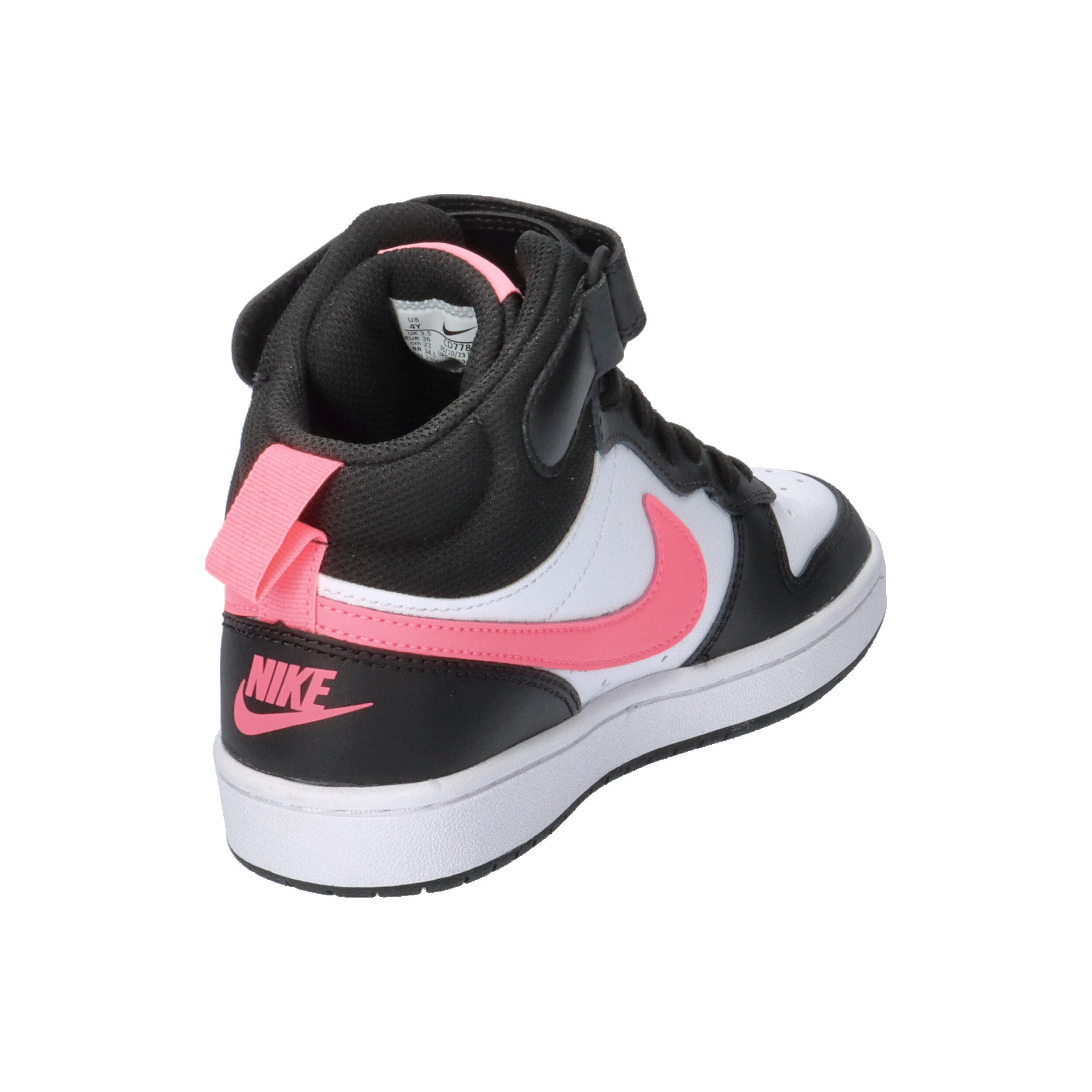 Sapatilhas Criança Nike Court Borough Mid 2 Preto 6/7
