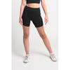 Short Fitness Mi-Long - Femme - Noir