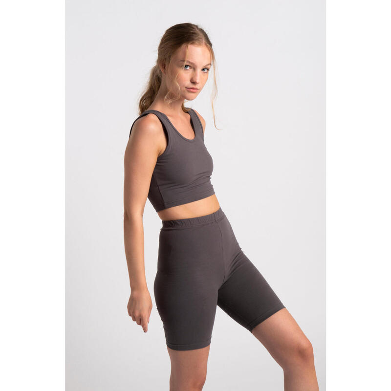 'Body' Biker Shorts - Fitness - Donna - Grigio Ardesia