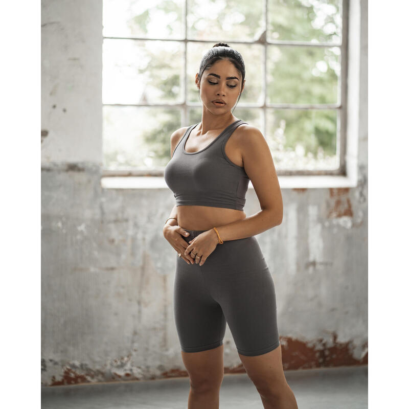 'Body' Biker Shorts - Fitness - Donna - Grigio Ardesia