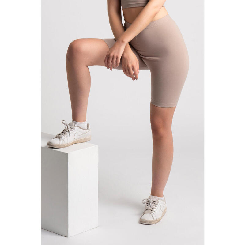 Short Fitness / Cycliste 'Body' - Femme - Chai Beige