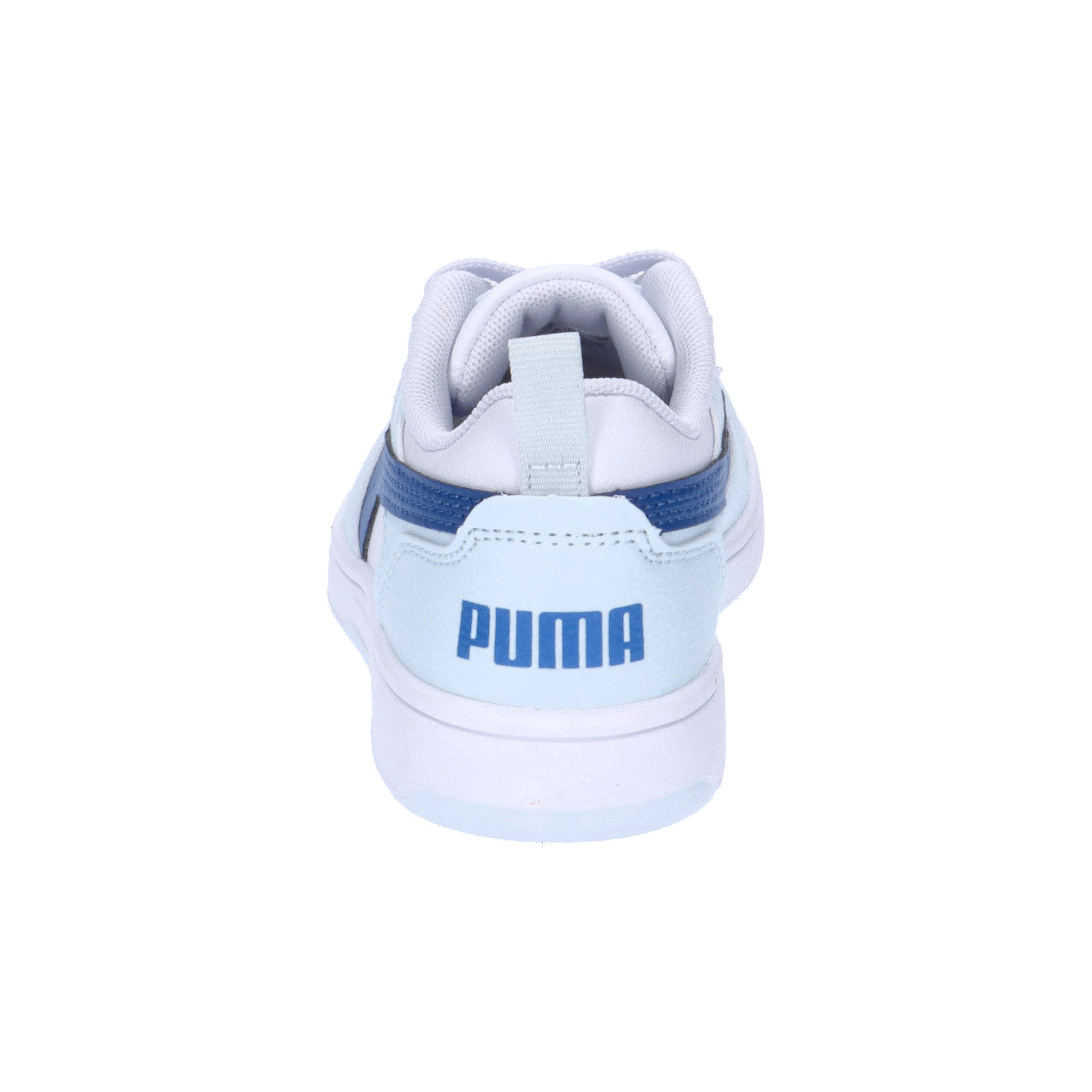 Puma Rebound V6 Lo AC PS Unisex Kinder Sneaker 396742 10 weiss blau 5/7