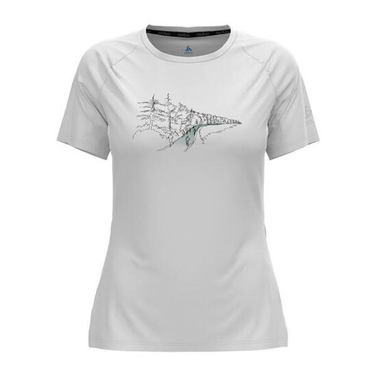Odlo Damen Laufshirt Crew Neck s/s Essentials Print Shirt 313961