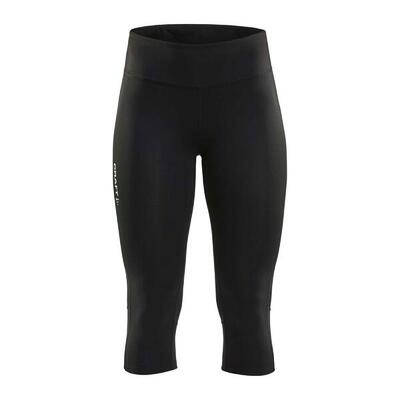 Kleding - hardlopen - dames - capri 3/4, hoge taille - craft rush - zwart