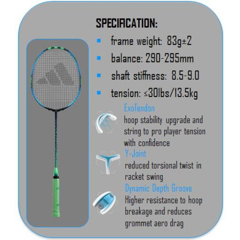 spieler E08.2 Sonic Aqua G5 Strung (25lb) with Racket Sack