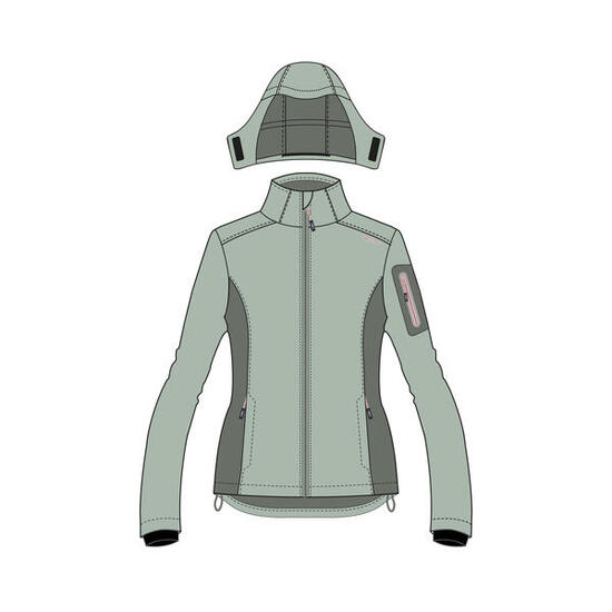 CMP Damen Softshelljacke Woman Jacket Zip Hood 39A5016