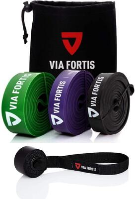 Elastische band met oefeningsgids voor fitness. gym. stretching