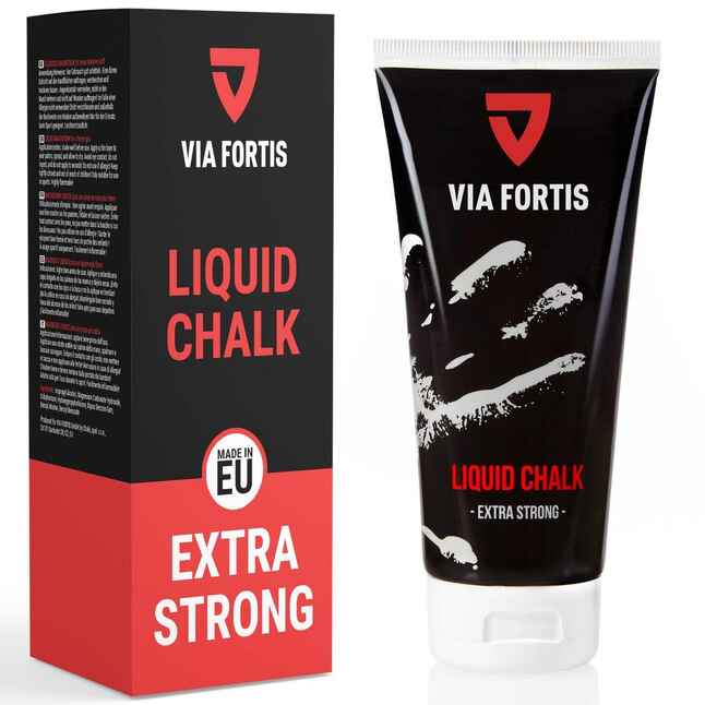 Liquid Chalk für mehr Grip bei Klettern & Fitness Flüssigkreide Extra Strong VIA FORTIS