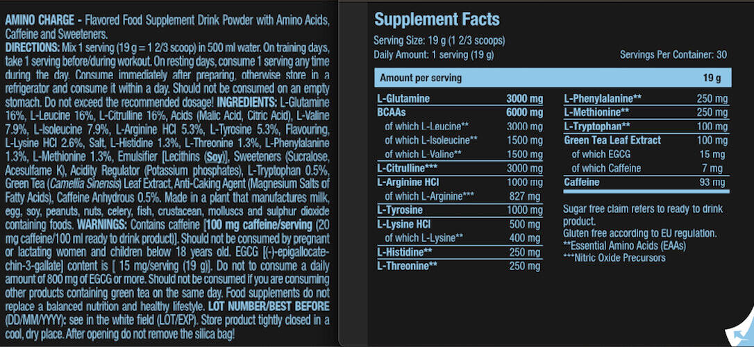 Pre-workout - Amino Charge - Abricot 570g 3/5