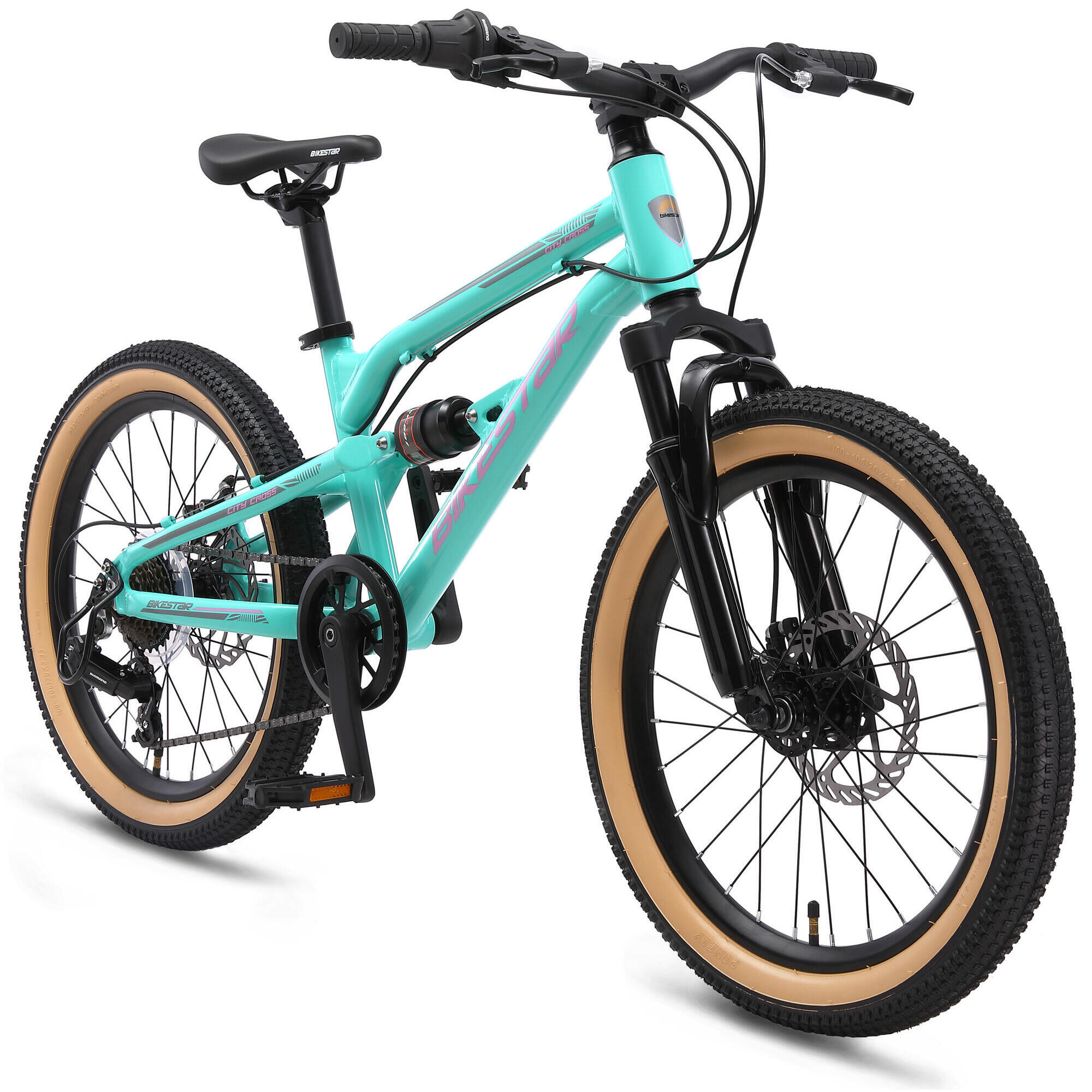 Bikestar - Vtt 20" Aluminium, Vélo Enfant 6 Ans, Semi-rigide, 21 Vitesses, Frein À Disque - Vélo Enfant - Bleu - 30 Cm - Decathlon