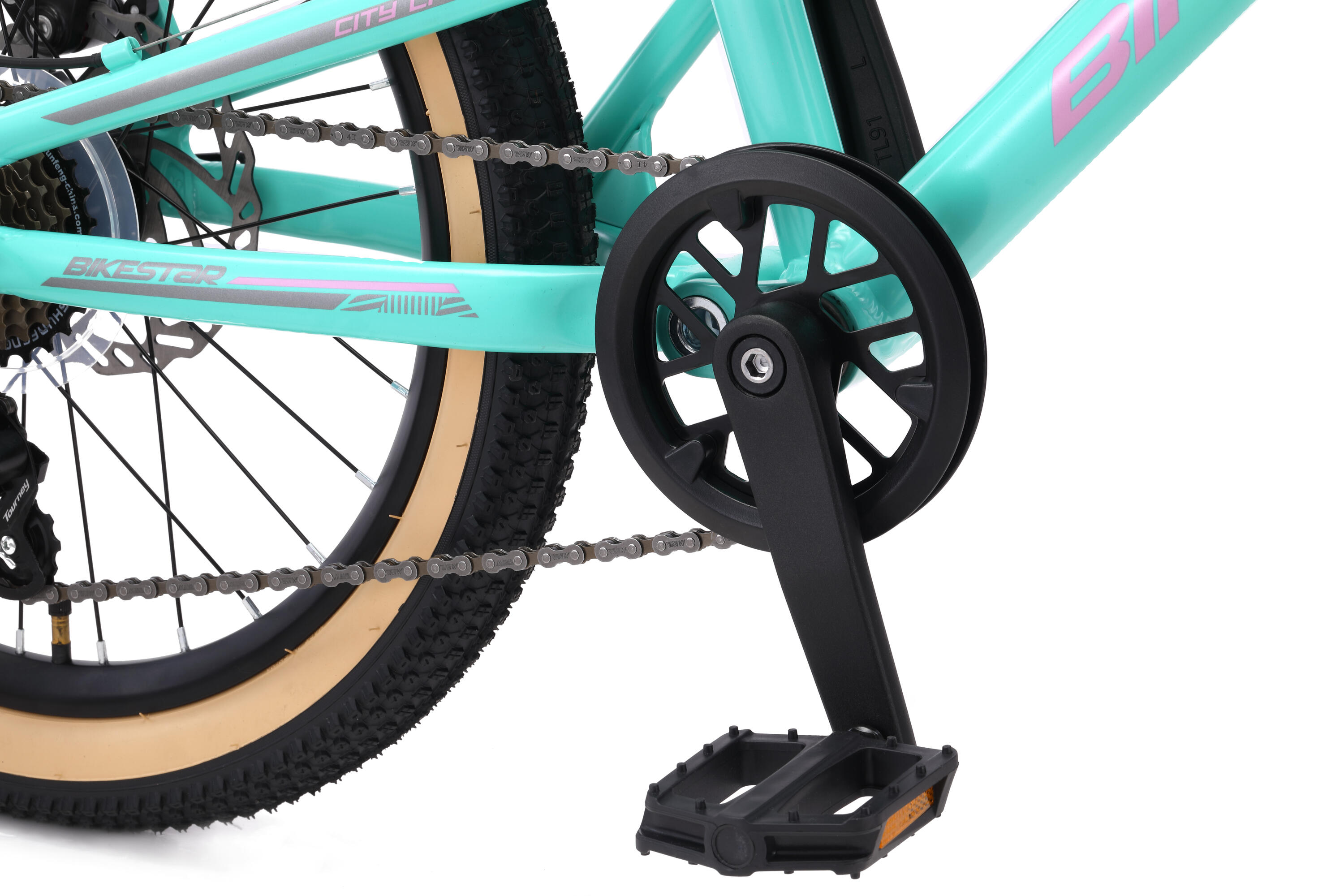 MTB 20" aluminium, kinderfiets 6 jaar, hardtail, 21 versnellingen, schijfremmen 7/7