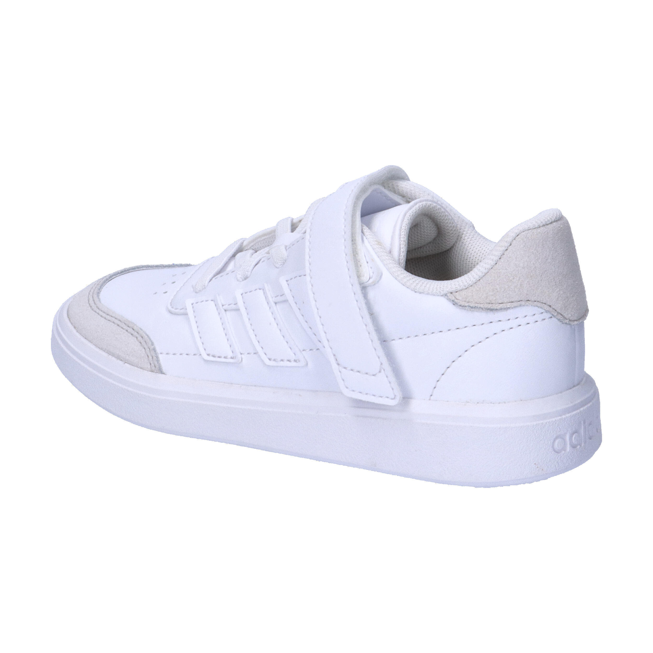 Adidas Courtblock ID6507 – Tênis Infantil 'Triple White' 3/7