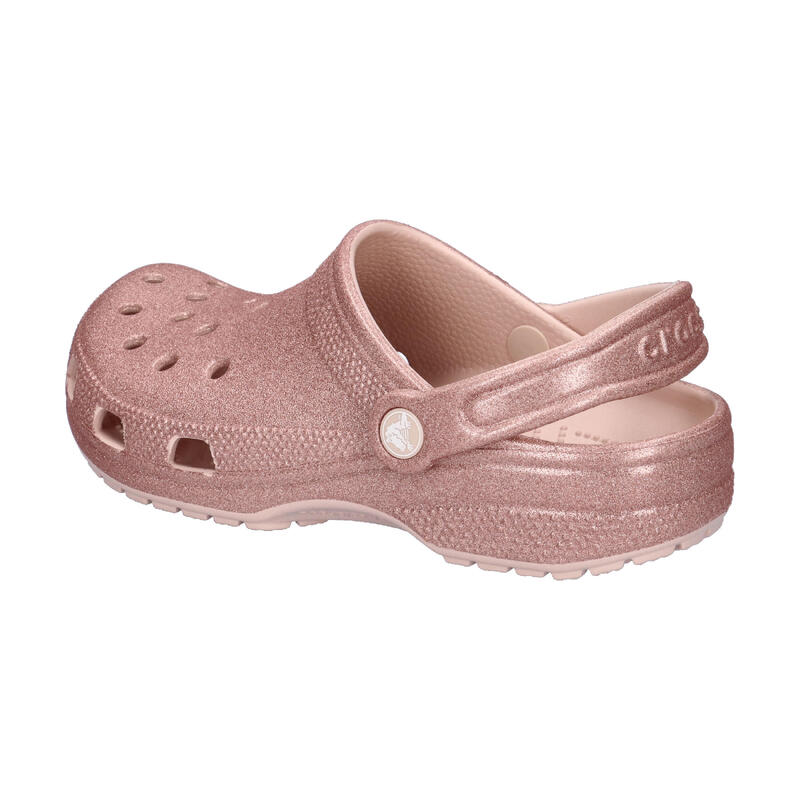 Flip-flops Crocs Model Classic Glitter Clog Culoare Argint