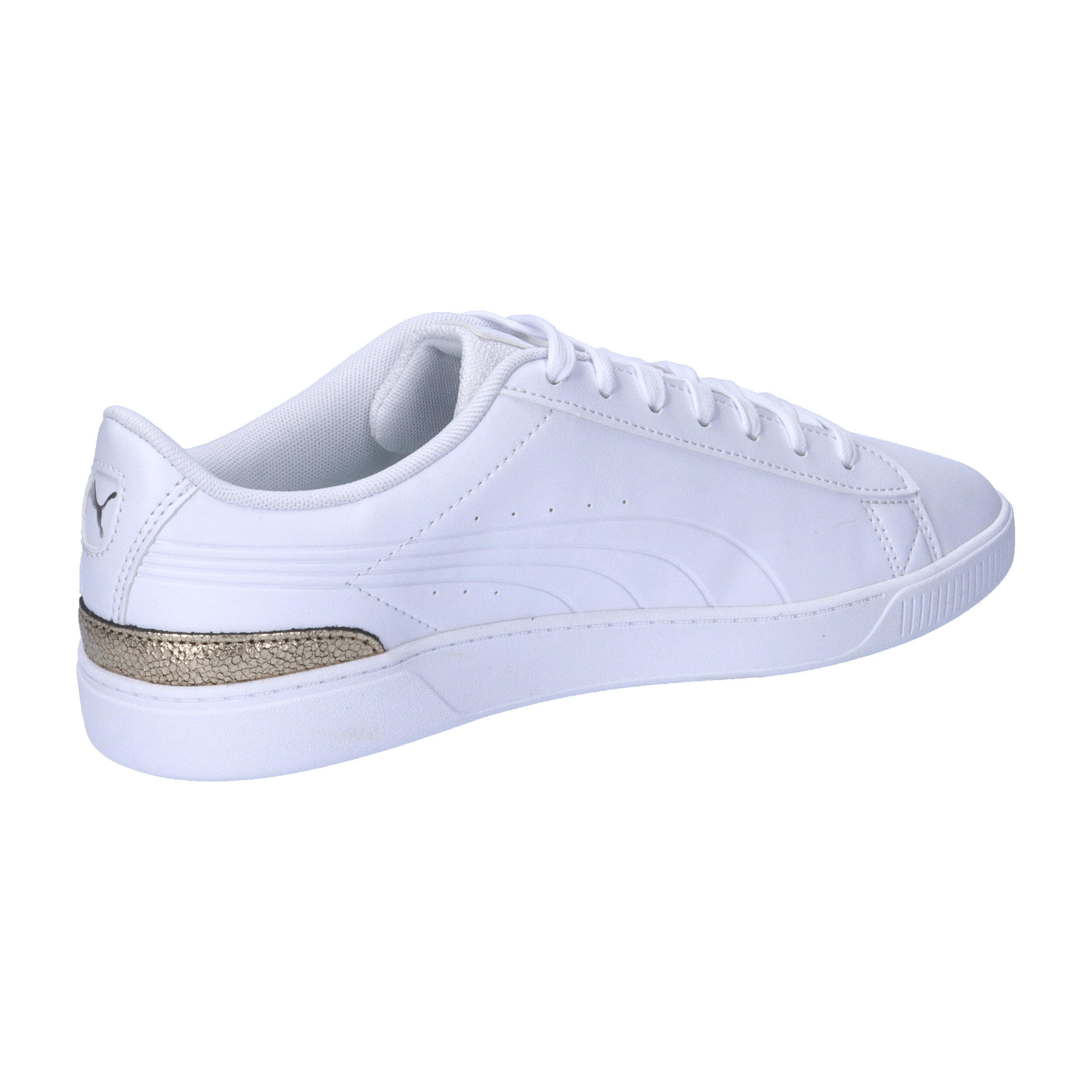 Sneakers en cuir Vikky v3 Femme PUMA White Gold Silver Metallic 7/7