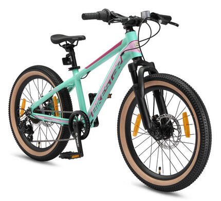 VTT 20" aluminium, vélo enfant 6 ans, semi-rigide, 21 vitesses, frein à disque