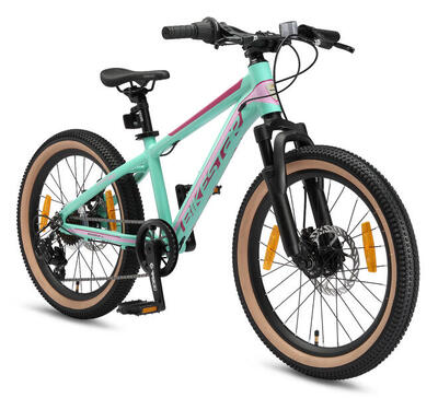 MTB 20" alluminio. bici bambini 6 anni. hardtail. 21 velocità. freno a disco
