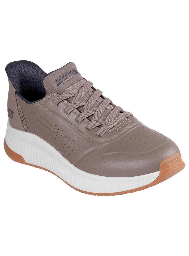 Chaussures de sport pour hommes Skechers Slip ins bobs squad 4 Gris 3/5