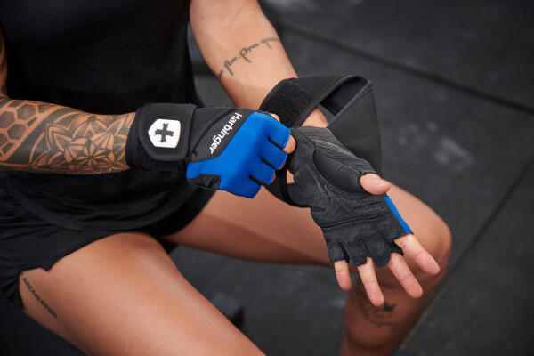 Harbinger Guanti da Sollevamento Pesi 2.0 con Polsini, Unisex, Blu, Piccolo 5/5