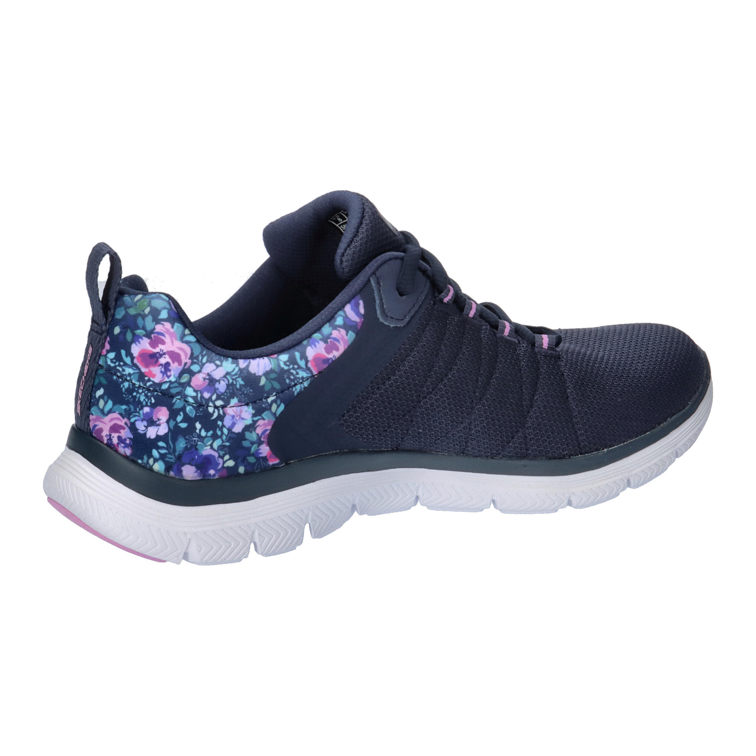 SKECHERS Femmes FLEX APPEAL 4.0 LET IT BLOSSOM Sneakers Bleu marine/Multicolore 7/7