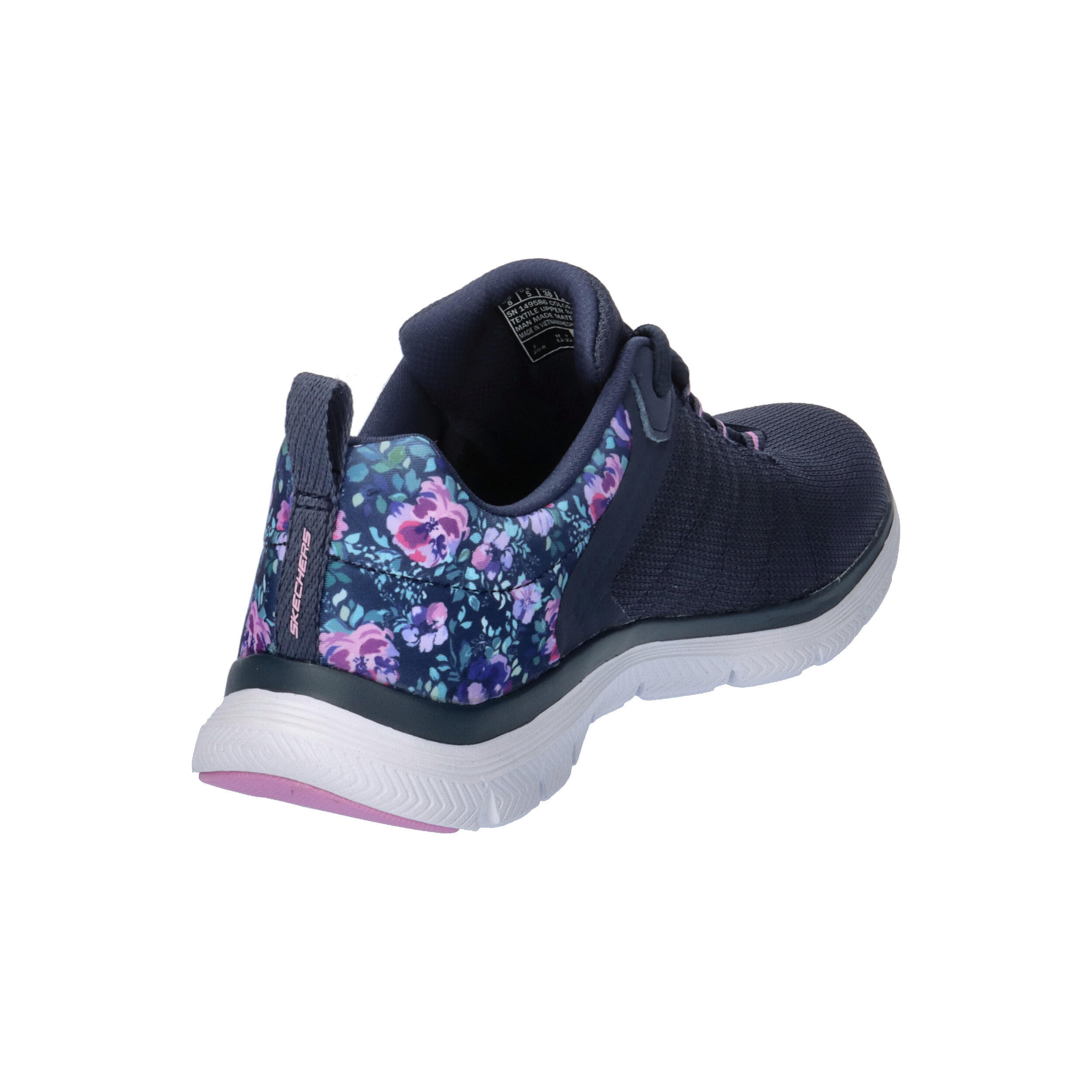 SKECHERS Femmes FLEX APPEAL 4.0 LET IT BLOSSOM Sneakers Bleu marine/Multicolore 6/7