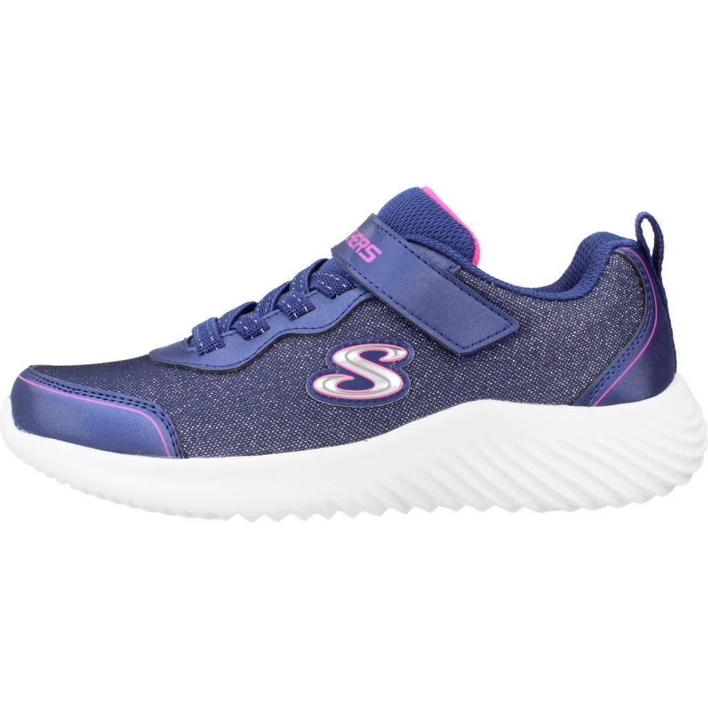 Baskets Skechers Modèle Bounder Girly Groove Couleur Bleu 2/7