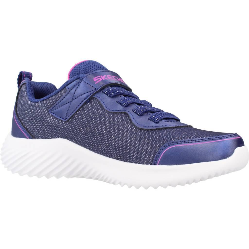 Baskets Skechers Modèle Bounder Girly Groove Couleur Bleu 5/7