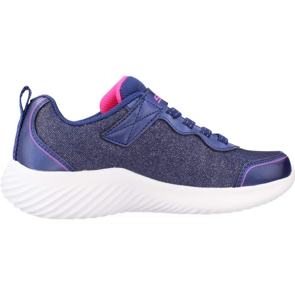 Baskets Skechers Modèle Bounder Girly Groove Couleur Bleu 4/7