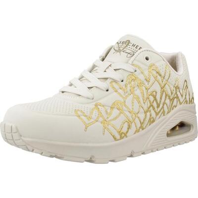 Sneakers skechers model uno - golden heart kleur wit
