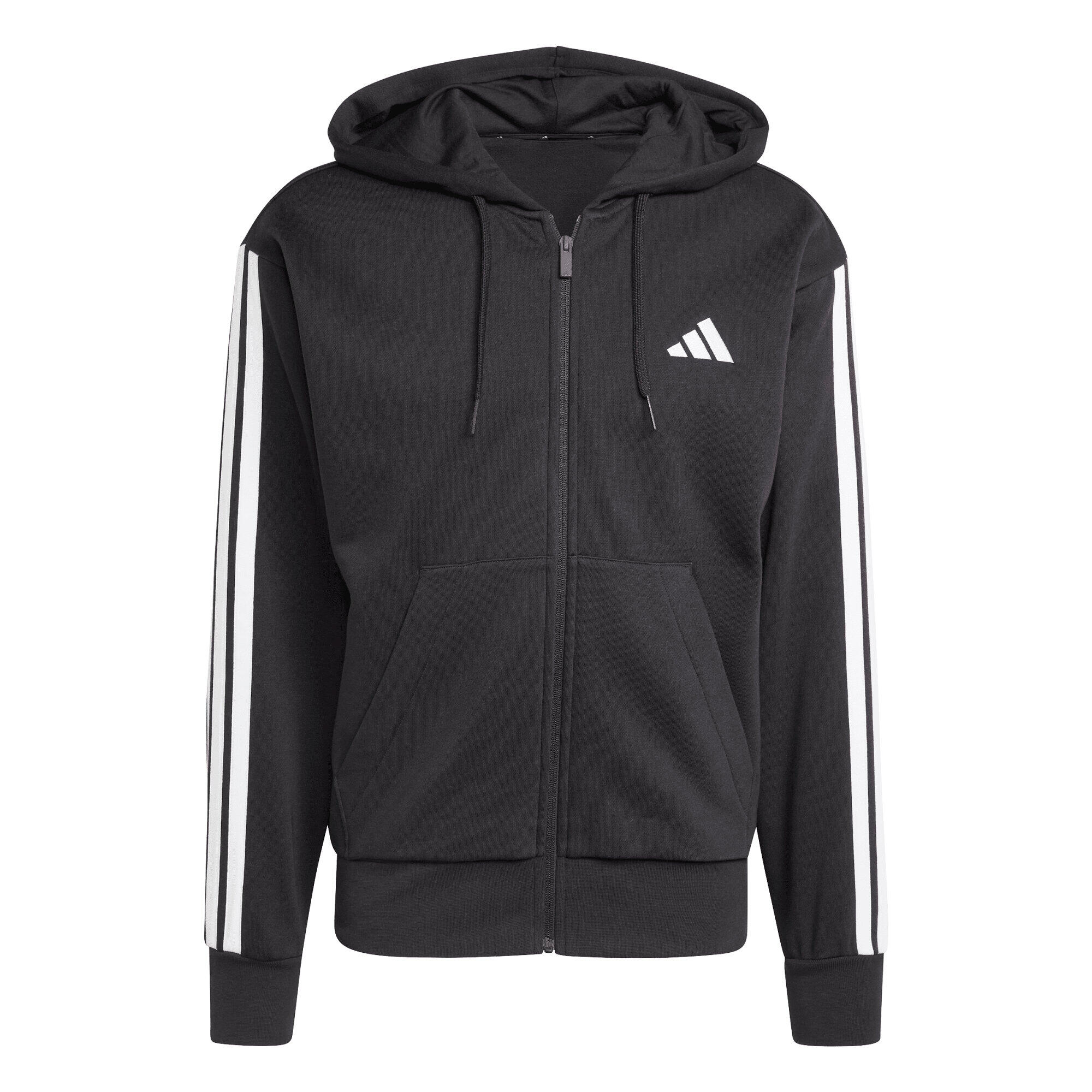 Adidas - Pull-over Adidas Essentials 3-stripes Noir/blanc - T-shirt Manches Courtes - Noir - Decathlon