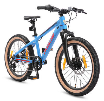 MTB 20" alluminio. bici bambini 6 anni. hardtail. 21 velocità. freno a disco