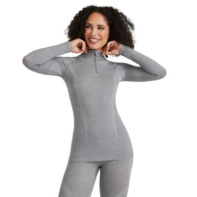 Dames-t-shirt met lange mouwen falke wool-tech
